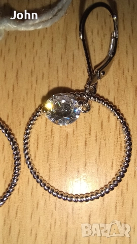 Сребърни Обеци от Англия, снимка 6 - Обеци - 52732590