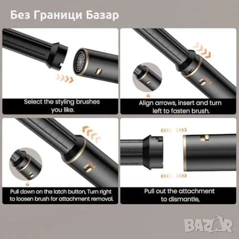 Нова 5 в 1 четка с топъл въздух за коса жени – къдри, суши, изправя , снимка 8 - Други - 49693359