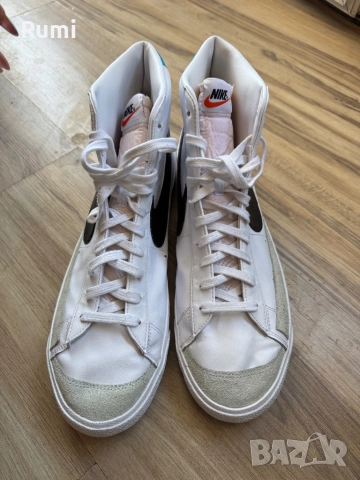 Оригинални кожени кецове Nike Blazer Mid ! 49,5 н, снимка 6 - Кецове - 51799884