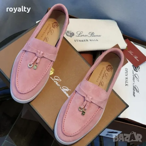 Loro Piana Нови Мокасини Естествен Велур Различни Цветове Лоро Пиана с Кутия , снимка 11 - Мокасини - 56002906