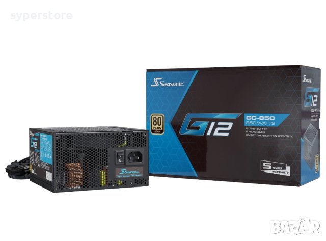 Захранване за настолен компютър Seasonic G12-GC-850 850W ATX Active PFC 80 Plus Gold, снимка 2 - Захранвания и кутии - 40913899