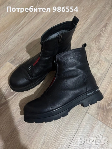 Дамски боти черни естествена кожа размер 41, снимка 4 - Дамски боти - 53105249
