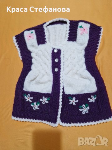 Ръчно изплатени детски елек , снимка 4 - Детски якета и елеци - 42379389