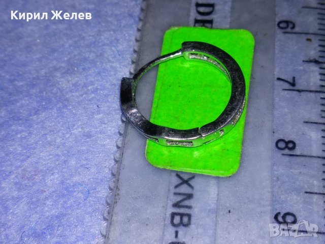 СТАРА СРЕБЪРНА СКЪПОЦЕННА АРТ ОБЕЦА СРЕБРО 925 с БЯЛА ПОЗЛАТА 38219, снимка 7 - Антикварни и старинни предмети - 40921109