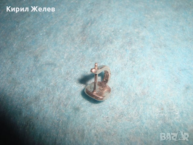 СРЕБЪРНА СКЪПОЦЕННА ОБЕЦА СРЕБРО 925 с ШЛИФОВАН БЯЛ ОПАЛ АРТ ДЕКО АНГЛИЯ 25717, снимка 11 - Обеци - 35819819