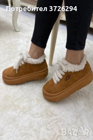 👟 UGG кецове с пух  Меки, топли и супер удобни – идеални за зимата ❄️    , снимка 2 - Кецове - 52407120