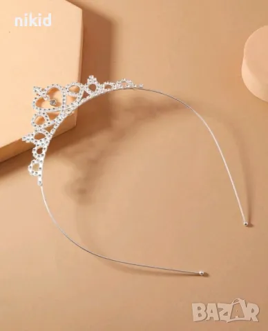 Принцеска детска дамска корона диадема за коса глава , снимка 4 - Шноли, диадеми, ленти - 14028790