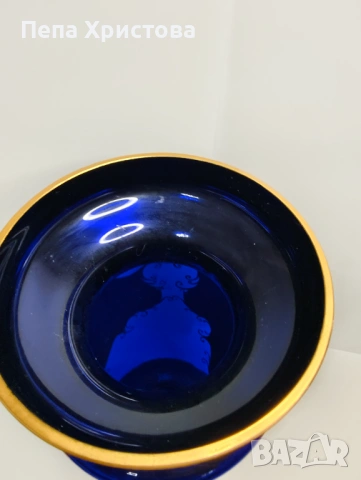 Голяма ваза  от чешки цветен кристал , снимка 15 - Вази - 53753086