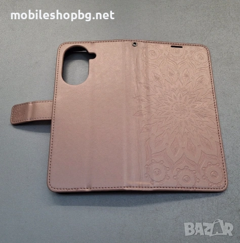 Redmi A5 калъф страничен с прегради и закопчаване розов розово злато , снимка 3 - Калъфи, кейсове - 53493175