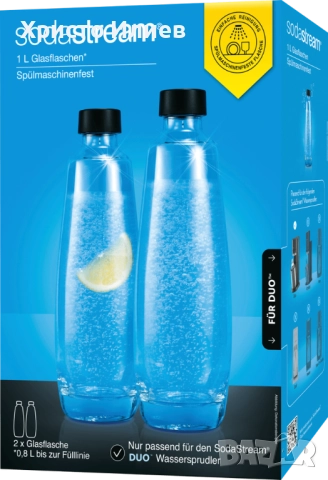 Стъклени бутилки SodaStream DUO 2бр х 1L за сода