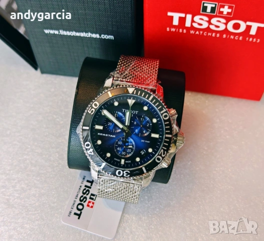  ЧИСТО НОВ TISSOT SEASTAR 1000 CHRONOGRAPH T120.417.11.041.02 часовник кутия 100% оригинал справка S, снимка 3 - Мъжки - 53735579
