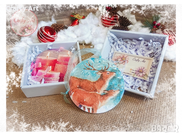 Коледна играчка висулка от керамика