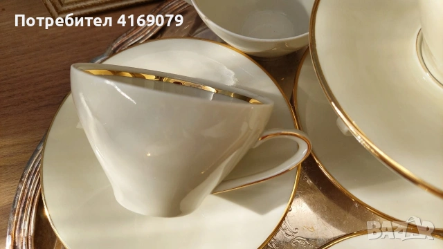 Сервиз за кафе цвят слонова кост , снимка 7 - Сервизи - 53743602