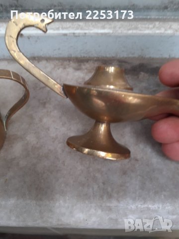 Месингови лот ибриче и лампа, снимка 5 - Декорация за дома - 33930904