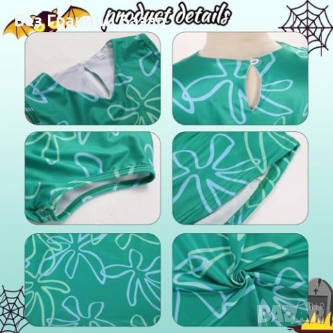 Нов Детски карнавален костюм Disgust Inside Out – рокля с перука 9 части, снимка 5 - Други - 52153961