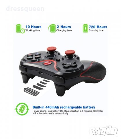 3069 Bluetoooth Джойстик за смартфон, smart TV или компютър, снимка 7 - Аксесоари - 34251448