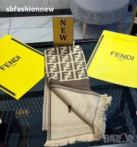Fendi шал ✨ кашмир и коприна, снимка 10 - Шалове - 56336729