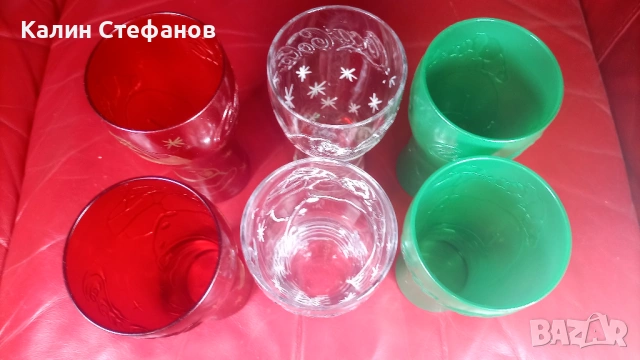 Новогодишни разноцветни чаши на кока кола, мат, снимка 7 - Чаши - 53699812