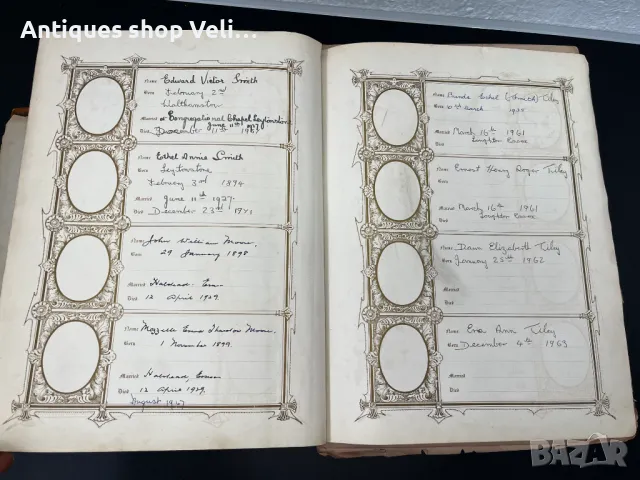 Английска фамилна / родова библия - 1860г. №6327, снимка 6 - Антикварни и старинни предмети - 48602970