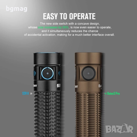 Olight Baton 3 Pro-LED фенер,1500 лумена,Desert Tan, снимка 3 - Къмпинг осветление - 52124699