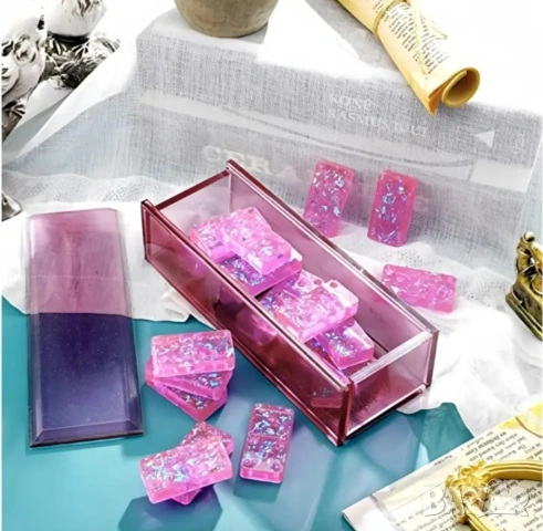 Молд две части домино+кутия , снимка 6 - Форми - 53412417