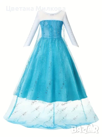 Рокля "Елза от леденото кралство", снимка 3 - Детски рокли и поли - 50987398
