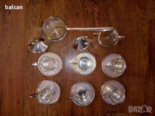 Стъклен сервиз за чай, снимка 2 - Сервизи - 35693053