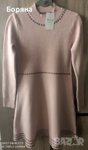 НАМАЛЕНА - Нова кашмирена рокля бутик LBD, снимка 4 - Рокли - 41663304