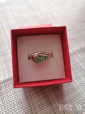 Страхотен сребърен пръстен със седеф - модел КR1022