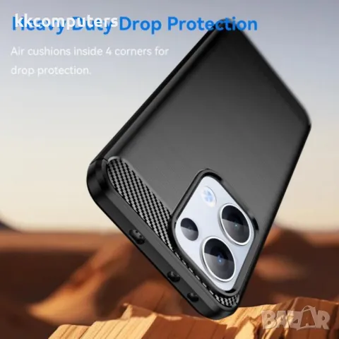 OPPO Reno13 Удароустойчив Carbon Fiber Калъф и Протектор, снимка 4 - Калъфи, кейсове - 49847030