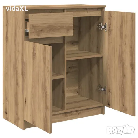 vidaXL Бюфет с чекмеджета, дъб артизан, 71x35x84 см, инженерно дърво, снимка 5 - Бюфети - 56148256