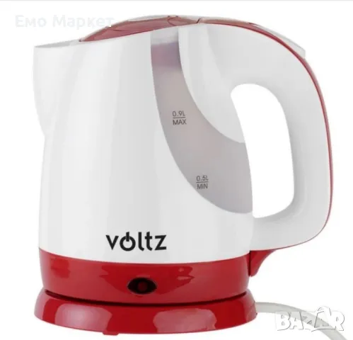 Електрическа кана Voltz Premium RP51230F, 1300W,  0.9л., Бяло/черно, бяло/червено, черен, снимка 3 - Кани - 49452430