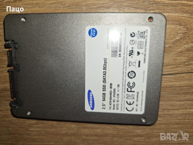 Samsung ssd  2.5' 64gb, снимка 8 - Лаптоп аксесоари - 53490069