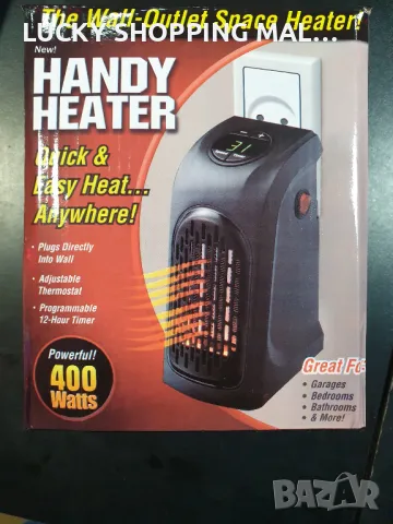 Портативна керамична печка Handy Heater, 400w, с таймер, снимка 3 - Други стоки за дома - 47989024