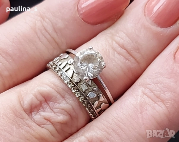 Три различни / Масивен сребърен пръстен проба 925 , снимка 13 - Пръстени - 44364128