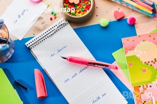 Нова STABILO EASYbuddy NEON ергономична писалка M за дясна ръка синя, снимка 7 - Други - 53817053