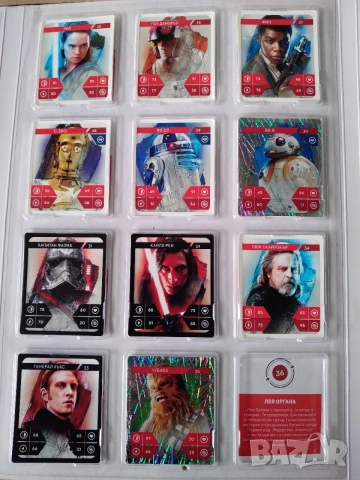 Албум с карти STAR WARS от Кауфланд, снимка 6 - Карти за игра - 55829700