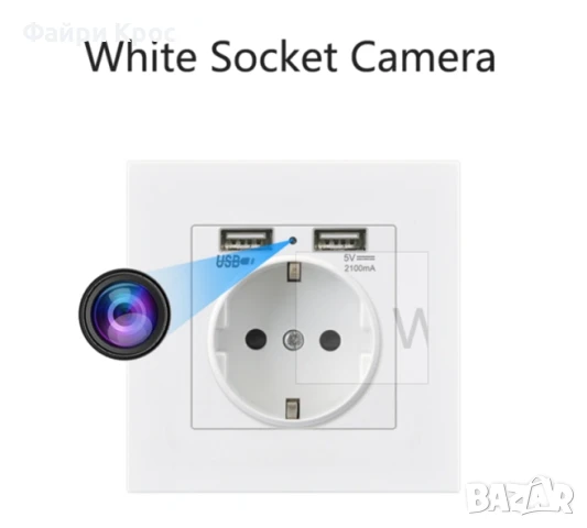 Мини скрита камера в контакт сигурност шпионаж сензор за движение WiFi таен запис видеонаблюдение