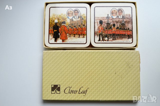Английски подложки за чаши сватбата на Даяна и Чарлс от 1981 година, снимка 1 - Колекции - 38921621