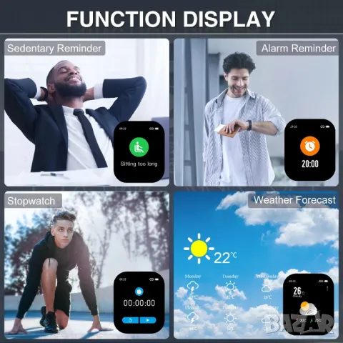 Смарт часовик, снимка 6 - Смарт гривни - 50227253