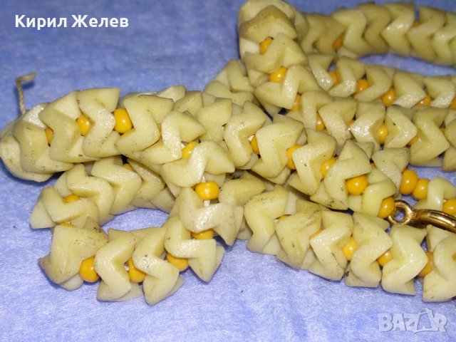 СТАР РЪЧНО НИЗАН РЕТРО ГЕРДАН с МЪНИСТА и ПОЗЛАТЕНА БРОНЗОВА ЗАКОПЧАЛКА 27020, снимка 16 - Антикварни и старинни предмети - 40689907