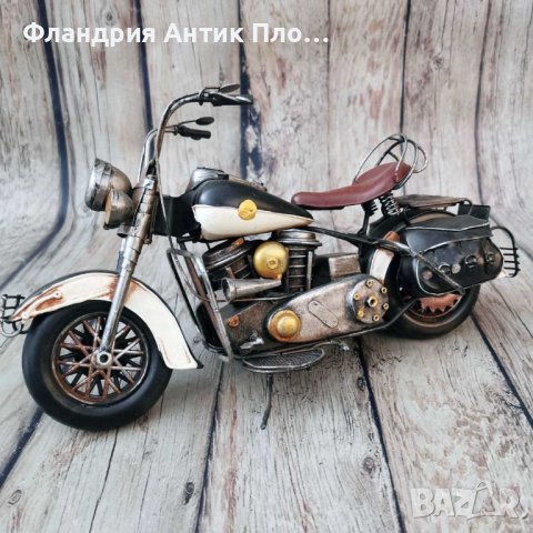 Метална декорация - Ретро мотоциклет М, снимка 1 - Декорация за дома - 42459487