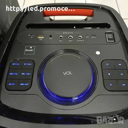 Професионална система Brodu BTS-2173 8X2" IKARAOKE BOX – Bluetooth високоговорител с безжичен микроф, снимка 3 - Караоке - 56155718