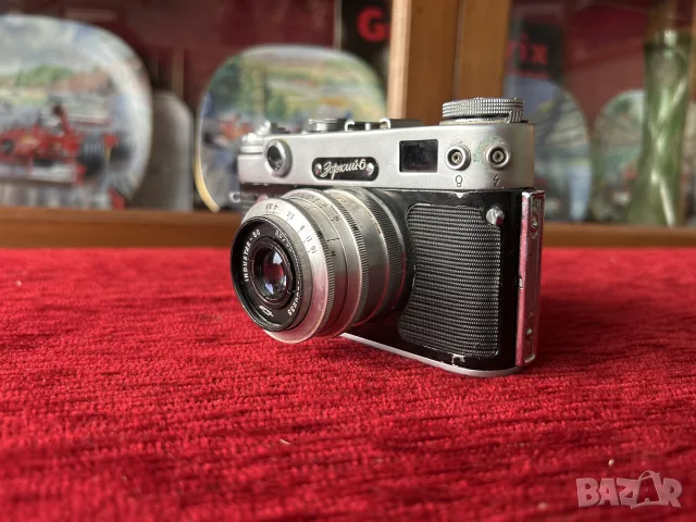 лентов фотоапарат Зоркий-6 (Zorki-6) с обектив Индустар-50 (Industar-50) 3.5/50, снимка 3 - Фотоапарати - 56116535
