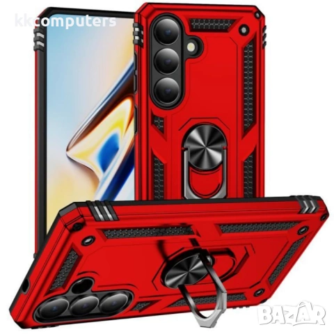 Shockproof Калъф за Samsung S26 5G - TPU+PC, 360° Въртящ се пръстен, 7 цвята, снимка 2 - Калъфи, кейсове - 53854364