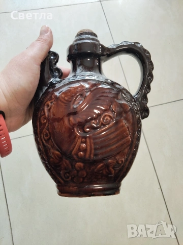 Керамична бъклица, снимка 5 - Антикварни и старинни предмети - 53463059