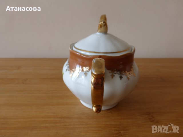 Полски порцеланови захарница и каничка за мляко латиера 1925 г, снимка 5 - Прибори за хранене, готвене и сервиране - 41323285