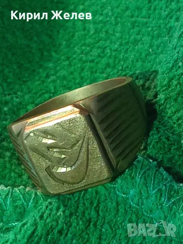 Стар МАСИВЕН БРОНЗОВ ПРЪСТЕН с ЕМБЛЕМАТА на NIKE и ПЕЧАТИ 18К 750 За КОЛЕКЦИЯ 47500, снимка 18 - Антикварни и старинни предмети - 47162760
