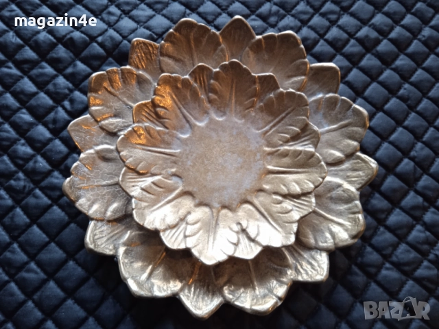 Винтидж 2 бр купички за ядки и свещи, Мед и месинг,, снимка 7 - Антикварни и старинни предмети - 52419472