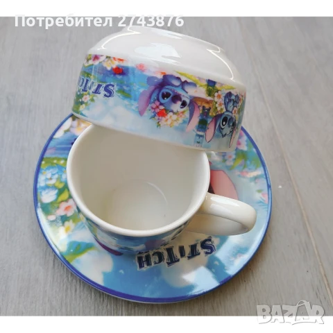 Детски порцеланов комплект от три части - Stitch , снимка 6 - Сервизи - 50499089